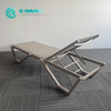 Minimalist Outdoor Furniture Powder Coated Aluminum Frame Chaise Lounge Chair Poolside Sun Lounger Weatherproof Sunbed For Hotel Patio