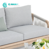 Simple Style Garden Furniture Teakwood Sofa Set High Quality Patio Sofa With Waterproof Cushion for Home Hotel Balcony
