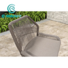 Retro Style Garden Furniture Teak Wood Frame Bar Chair Elegant Patio Rope High Bar Stool for Outdoor Restaurant 