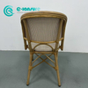 Simple Classical Outdoor Bistro Furniture Quality Aluminum Frame Dining Chair With Elegant Woven Rattan for Home Hotel Restaurant