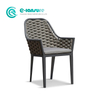 Modern Stylish Outdoor Dining Furniture Aluminum And Elegant Woven Rope Dining Chair With Table for Villa Garden Courtyard