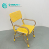 High Quality Factory Direct Garden Rattan Chair Aluminum Frame Dining Chair Patio Armrest Chair for Home Courtyard