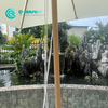 High Quality Garden Furniture Aluminum Frame with Wood Finish Patio Umbrella Waterproof Square Beach Parasol for Outdoor Courtyard