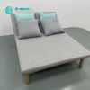 Wholesale Outdoor Daybed Quality Aluminum Frame Double Sun Lounger Poolside Chaise Lounge Chair with Waterpfoor Cushion For Villa Home
