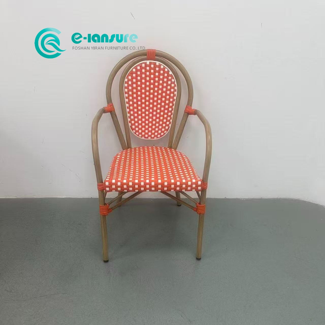 Factory Direct Outdoor Dining Furniture Aluminum Frame Dining Chair With Woven Rattan Patio Rattan 2+1 Dining Set for Home Villa Restaurant