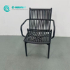 Minimalist Outdoor Furniture Quality Aluminum Dining Chair Garden Leisure Woven Rope Singe Chair With Coffee Table Set for Home Balcony