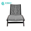 Wholesale Garden Furniture Aluminum Frame Sun Lounger Woven Rope Chaise Lounge Chair Poolside Sunbed with Wheels for Hotel Resort