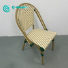 Outdoor Rattan Furniture Quality Aluminum Frame Dining Chair Elegant Woven Rattan Bistro Chair Garden Patio Single Chair for Hotel Restaurant