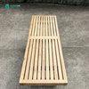 Garden Furniture Aluminum Base And Quality Wood Long Bench Chair For Patio Courtyard