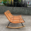 Ourdoor Leisure Rocking Chair Durable Aluminum And Woven Rope Garden Chair