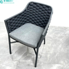 Contemporary Garden Dining Furniture High Quality Aluminum Frame Dining Chair Woven Rope Single Chair For Home Hotel Backyard
