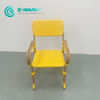 High Quality Factory Direct Garden Rattan Chair Aluminum Frame Dining Chair Patio Armrest Chair for Home Courtyard