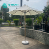 Outdoor Umbrella Furniture Aluminum Frame with Wood Finish Sunshade Umbrella Waterproof Fabric Round Parasol for Hotel Beach 