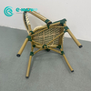 Outdoor Rattan Furniture Quality Aluminum Frame Dining Chair Elegant Woven Rattan Bistro Chair Garden Patio Single Chair for Hotel Restaurant