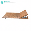 Outdoor Furniture Garden Sun Lounger Teak Wood Sunbed Quality Chaise Lounge Chair Poolside Recliner Chair for Hotel Resort