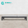 Minimalist Outdoor Furniture Durable Aluminum Frame Sun Lounger Solid Teak Wood Chaise Lounge Chair Poolside Sunbed for Home Patio