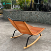 Ourdoor Leisure Rocking Chair Durable Aluminum And Woven Rope Garden Chair