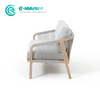 Simple Style Garden Furniture Teakwood Sofa Set High Quality Patio Sofa With Waterproof Cushion for Home Hotel Balcony