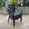 Factory Wholesale Outdoor Dining Furniture Garden Aluminum Frame Dining Chair With Table Rattan 4+1 Dining Set for Hotel Patio