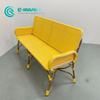 Stylish Outdoor Rattan Furniture Aluminum Frame Long Bench Chair Leisure Garden Sofa Chair For Hotel Patio Restaurant