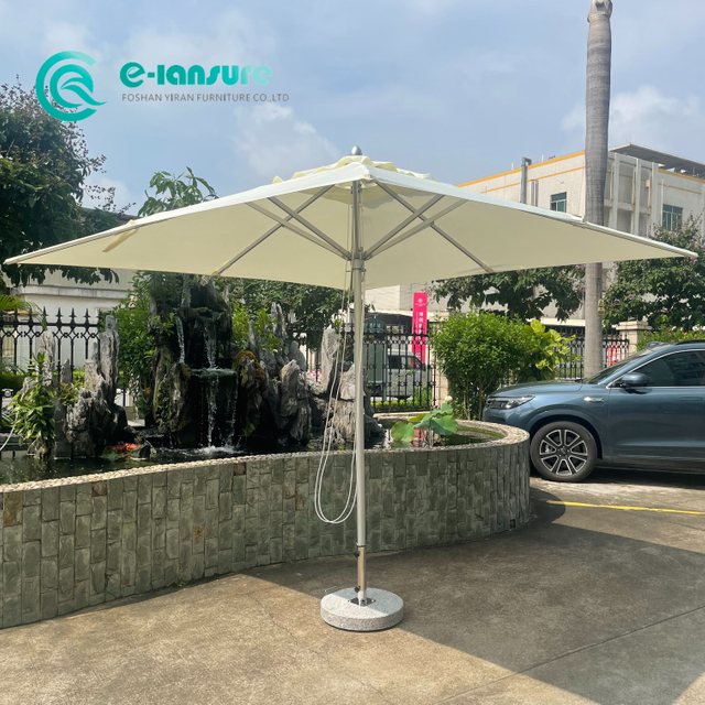 Simple Style Wholesale Outdoor Umbrella 3 Meters Square Sunshade Beach Parasol with All Weather Fabric for Home Garden Villa