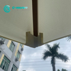 Modern Wholesale Garden Umbrella Aluminum Frame With Wood Finish All Weather Fabric Patio Parasol With Marble Base for Hotel Resort Beach