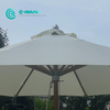 Modern Wholesale Garden Umbrella Aluminum Frame With Wood Finish All Weather Fabric Patio Parasol With Marble Base for Hotel Resort Beach