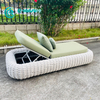 Factory Direct Garden Sun Lounger Aluminum Frame Chaise Lounge Chair Elegant Woven Rope Recliner Chair Patio Sunbed for Hotel Resort