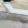 New Design Minimalist Outdoor Sun Lounger Aluminum Frame Chaise Lounge Chair Foldable Leg Garden Sunbed for Home Hotel Courtyard