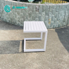 Simple Style Outdoor Garden Furniture Aluminum Sunbed with Textilene Fabric Poolside Teakwood Sun Lounger For Garden Courtyard