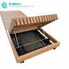 Outdoor Furniture Garden Sun Lounger Teak Wood Sunbed Quality Chaise Lounge Chair Poolside Recliner Chair for Hotel Resort