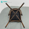 Classic Outdoor Dining Furniture High Quality Aluminum Frame Dining Chair Woven Rattan Garden Chair for Hotel Restaurant Coffee Shop