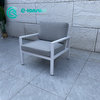 Nordic Style Outdoor Sofa Furniture Aluminum Frame Sofa Chair with Coffee Table Set All Weather Garden Sofa Set for Home Villa Courtyard