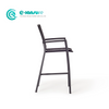 Wholesale Garden Furniture Aluminum Bar Chair Elegant Woven Rope Bar Stool Patio High Bar Chair for Hotel Restaurant