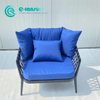 Modern Leisure Outdoor Aluminum Frame Sofa Elegant Woven Rope Sofa With Coffee Table Set for Home Garden Courtyard