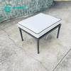 Outdoor Leisure Furniture Aluminum Frame Lounge Chair Set Garden Single Chair With Suqare Ottoman for Home Patio Courtyard