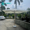 High Quality Garden Furniture Aluminum Frame with Wood Finish Patio Umbrella Waterproof Square Beach Parasol for Outdoor Courtyard