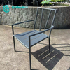 Minimalist Garden Furniture Aluminum Frame Dining Chair With Round Coffee Table Outdoor Dining Set for Home Hotel Balcony