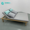 Wholesale Outdoor Daybed Quality Aluminum Frame Double Sun Lounger Poolside Chaise Lounge Chair with Waterpfoor Cushion For Villa Home