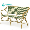 Factory Wholesale Quality Aluminum Furniture Outdoor Rattan Bench Chair Garden Seating Long Sofa Chair for Home Patio Restaurant