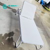 New Design Minimalist Outdoor Sun Lounger Aluminum Frame Chaise Lounge Chair Foldable Leg Garden Sunbed for Home Hotel Courtyard