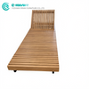 Outdoor Furniture Garden Sun Lounger Teak Wood Sunbed Quality Chaise Lounge Chair Poolside Recliner Chair for Hotel Resort