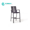 Wholesale Garden Furniture Aluminum Bar Chair Elegant Woven Rope Bar Stool Patio High Bar Chair for Hotel Restaurant