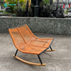 Ourdoor Leisure Rocking Chair Durable Aluminum And Woven Rope Garden Chair
