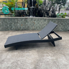 Outdoor Rattan Furniture Aluminum Sun Lounger Woven Rattan Chaise Lounge Chair Poolside Sunbed for Hotel Resort Beach