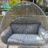 Nordic Style Outdoor Garden Furniture High Quality Aluminum Frame Rattan Swing Chair With Durable Metal Base for Home Hotel Backyard