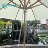 Modern Wholesale Garden Umbrella Aluminum Frame With Wood Finish All Weather Fabric Patio Parasol With Marble Base for Hotel Resort Beach
