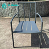 Minimalist Garden Furniture Aluminum Frame Dining Chair With Round Coffee Table Outdoor Dining Set for Home Hotel Balcony