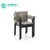 Simple Style Outdoor Patio Furniture Quality Aluminum Frame Dining Chair Woven Rope Single Chair for Home Garden Courtyard