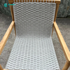 Garden Dining Chair Teak Wood Frame Garden Lounge Chair With Woven Rope